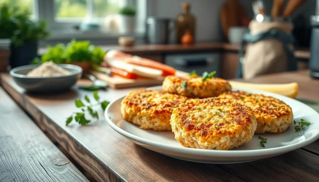 Salmon patties with cornmeal